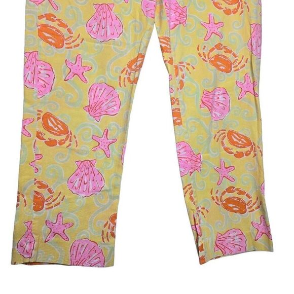 Lilly Pulitzer Vintage Two Pair Pants Size 2 Tropical Print Seashell Monkey - Picture 4 of 12